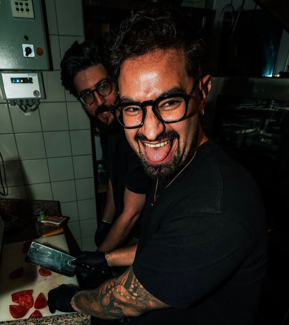 Jesus sharing a playful kitchen moment